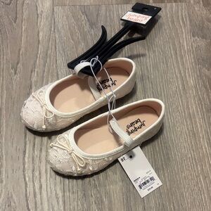 Jumping Beans Cream Kids Dress Shoes with Bow